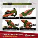 Lifting Straps, wrist straps for weightlifting, workout, Bodybuilding, Powerlifting & Deadlift -With 5mm Neoprene Pads & Anti-Slip Silicone -Extra Wrist Support for Weight lifting Men & Women