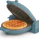 bella Flip-n-Store Waffle Maker, EverGood Ceramic Nonstick Coating, Fits-anywhere Kitchenware, Power Indicator Light & Touch Handle, 7 Wide & 1" Deep Plates, 1000 Watt, Surf