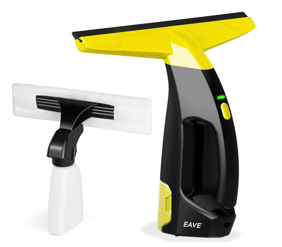 Rechargeable Window Vac, Power Window Vacuum Cleaner Set, Window Squeegee Electric Cleaning Tool for Windows, Tiles, Mirrors, 200ml Water Tank