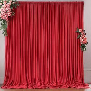 10ft x 10ft Red Backdrop Curtains for Party Wedding Wrinkle Free Red Photo Curtains Backdrop Drapes Fabric Decoration for Birthday Party Baby Shower Christmas 5ft x 10ft 2 Panels