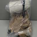 60" Modern Floor Lamp for Living Room Bedroom, Standing Lamp with Oatmeal Linen Lampshade, Tall Lamp with A19 9W 3 Color Temperature Bulb, Foot Switch Control, Black