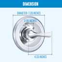 Replacement for Delta Classic 13 Series Single-Function Trim Kit, T13020 Chrome Shower Handle, Fit Delta Shower Valve R10000 Series (Cartridge Included)