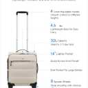 LUGGEX 18x14x8 Underseat Carry On Luggage with Spinner Wheels, UDS Softside Lightweight Suitcase for 2-Day Travel(UX-Pro, Black, 18x14x8)