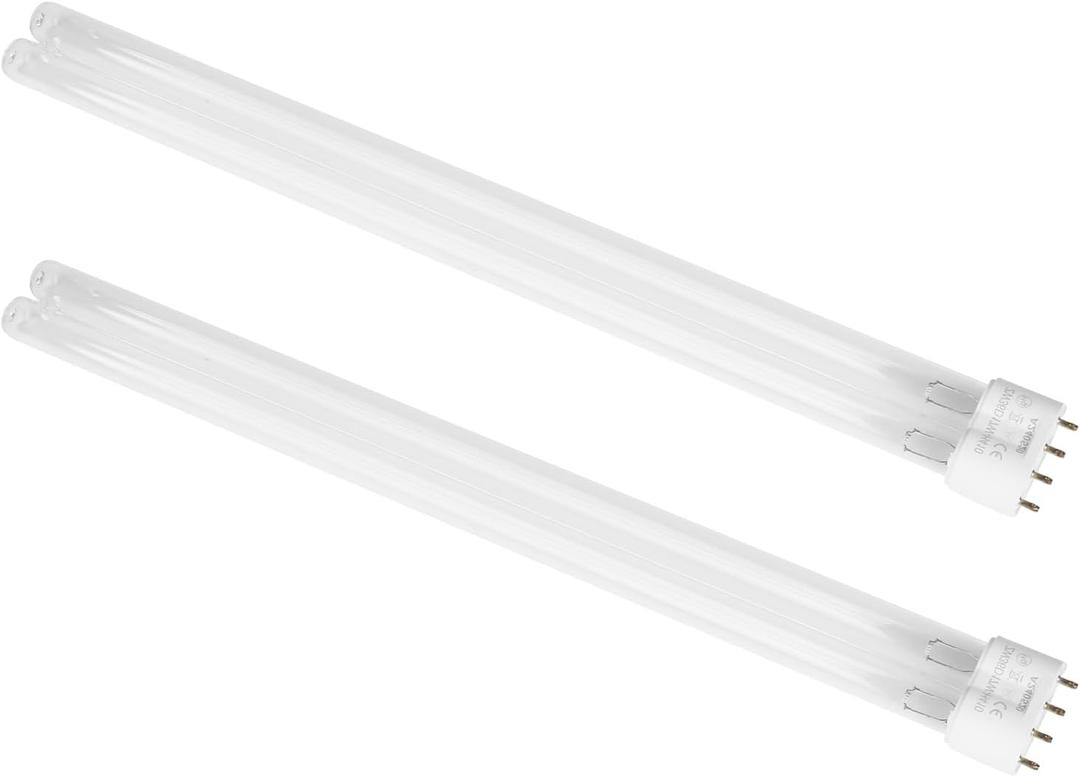 SuperDi 36 Watt UV Bulb Lamp 2G11 Base-4 Pin Replacement for Jebao HVAC Air Filter & Pond (2 Pack)EPA Est. No.104194-CHN-1