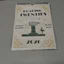 2 x 2026 Roaring Twenties Calendar Wall Calendar, Calendar with Song Lyrics, 12 Monthly Calendar Planner