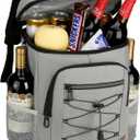 AMNOW Backpack Cooler Insulated Leak Proof for Men Women 36 Cans Soft Cooler Backpack Insulated Waterproof Large Capacity Coolers Bag Portable for Lunch Camping Travel Picnic Hiking (Light gray)