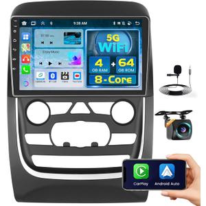 8 Core 4+64GB Android 15 Car Stereo for Dodge Durango 2014-2020 Wireless Carplay Android Auto, 9'' Touchscreen Car Radio with GPS, WiFi, 32EQ DSP, 59 UI, Bluetooth, FM RDS, Backup Camera