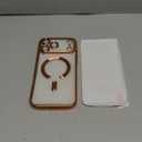 for iPhone 17 Pro Max Case with 1X Screen Protector, [Compatible with MagSafe] [Integrated Camera Protection], Non Yellowing Slim Cute Women Girly Cover for iPhone 17 Pro Max, Cosmic Orange