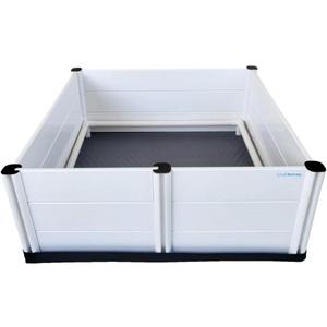 Whelping Box for Dogs & Puppies Premium 48" Modular Design with Easy-Open Door, Pig Rails, Oxford Floor Liner & Washable Pee Pad Indoor/Outdoor, Easy-Clean & Durable