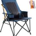 Portal Camping Chair with Lumbar Support for Adults Folding Portable High Back Oversized, 400LBS,  Large, 29"D x 23"W x 41"H