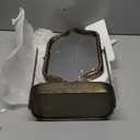 Vintage Makeup Mirror with Tray, 360 Rotatable Antique Table Vanity Mirror with Stand, Metal Retro Desktop Dressing Mirror for Home Decor, Countertop, Bedroom, Bathroom, Living Room