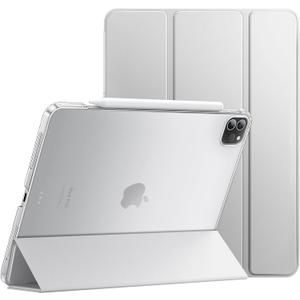 JETech Case ONLY for iPad Pro 11-Inch, 2022/2021/2020/2018 Model, Compatible with Pencil, Cover Auto Wake/Sleep (Silver)