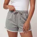 Real Essentials 3 Pack: Women's Fleece Dolphin Shorts Athletic Workout Running Gym Yoga Sweat Lounge Comfy, Small