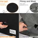 60L Comforter Storage Bag, Sturdy Construction Blanket Storage Bin w/Durable Handles, Foldable Storage Box w/Dual Zippers for Sheets Quilts Sweaters Bedding Sets Pillows, 2 Pack, Black