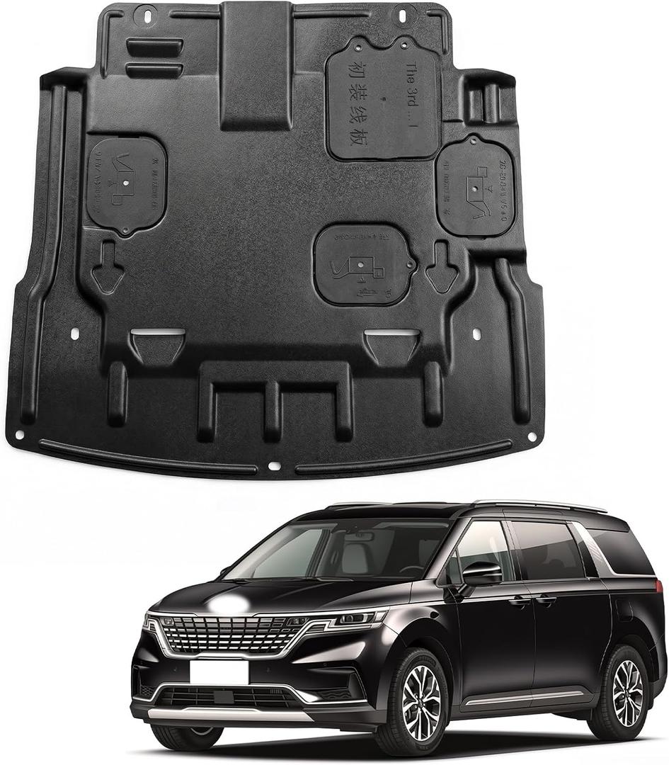 Front Engine Splash Shield Fit for 2015-2021 Kia Sedona Direct Replacement Engine Splash Guard Engine Guard Mud Flaps for Underbody Protection