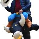 Inflatable Bull Rider Costume Blow Up Halloween Ride on Cowboy Fancy Dress