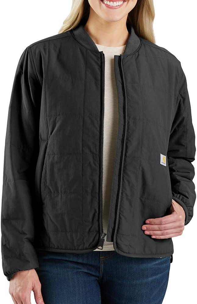 Carhartt Women's Rain Defender Loose Fit Lightweight Insulated Jacket (X-Large, Black)
