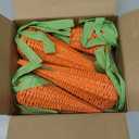 Bucherry 4 Pcs Large Easter Artificial Carrots Decoration 16'' and 12'' Jute Metal Fake Carrot for Bunny Decor Rustic Farmhouse Spring Easter Vegetables Gift Basket Filler for Table Home Kitchen Party