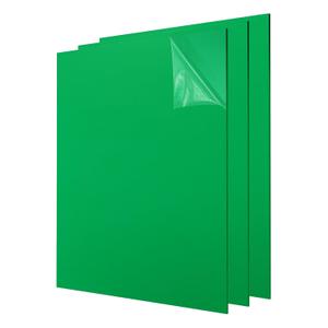 uxcell 3Pcs Acrylic Sheets 8x8 Inch Acrylic Panel 1/8 Inch-3mm Plastic Board for Picture Frames Sign Holders DIY Display Projects Craft, Green