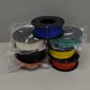 ELEGOO 250g PLA Plus Filament Bundle 1.75mm, 8 Colors 3D Printer Filaments Dimensional Accuracy +/- 0.02mm, 8 Pack 250g Spool, Black/White/Red/Dark Blue/Orange/Yellow/Sky Blue/Sea Green