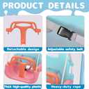 2 in 1 Toddler Swing Jumper, Swing Set for Indoor/Outdoor, Baby Jumpers and Bouncers, Easy to Assemble & Store, Suitable for Children 6 Months and Older (Pink)