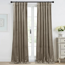 StangH 100% Blackout Velvet Curtains for Bedroom Camel Beige Double Layers Heavy Thick Window Drapes for Living Room Thermal Insulated Noise Reducing Curtains, W52xL84, 2 Panels