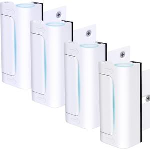 4Pack Door Reinforcement Lock Withstands 800lbs of Force - White Extra Proof Door Lock for Kids Safety Drilling Required,Prevents Unauthorized Entry,Add a Door Security Locks for Home Safety & Privacy