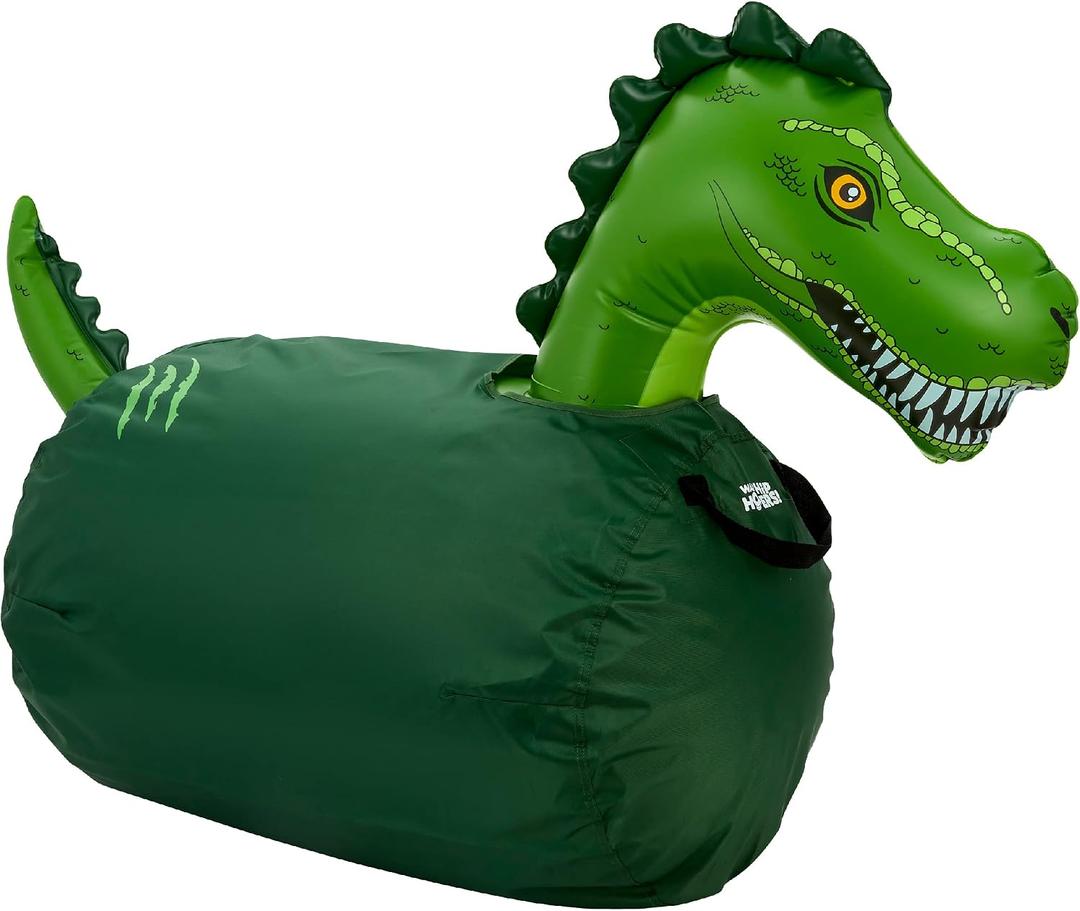 Waddle Large Inflatable Bouncy Hopper - Ride On, Indoor, Outdoor Toys, Bouncy Horse for Girls and Boys, Durable, Easy Grip Handles, Dinosaur Toys, Kids, Up to 250lbs, Ages 5 and Up (Trex)