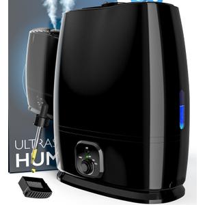 Everlasting Comfort Cool Mist Humidifiers for Bedroom 6L - Humidifier Large Room No-Filter, Quiet Air Humidifier for Plants, Baby, Allergies, Dry Skin, Congestion, 50 Hr Run Time, Easy Clean