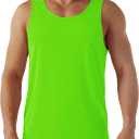 Men's Neon Swim Tank Tops Quick Dry Running Athletic Workout Gym Yoga Swimming Beach Marathon Muscle Sleeveless Shirts
