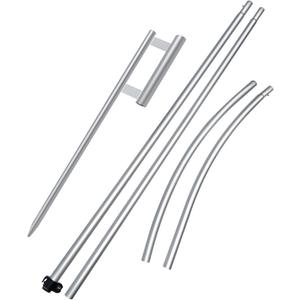 Swooper Flag Pole Kit, 11FT Windless Aluminum Feather Flag Pole with Heavy Duty Base/Ground Stake/Stainless Steel Spike for Advertising Business