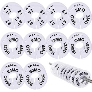 Blulu 10 Pack Clothing Rack Size Dividers Round Hangers Dividers