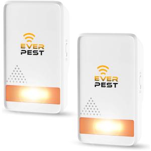 Ultrasonic Pest Control Repeller Plug in 2 Pack Repellent - Get Rid of Mosquito, Mice, Cockroach Spider Bed Bug Squirrel Fly Wasp Ant Mice Indoor, Outdoor, Patio Home Roach Infestation