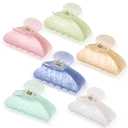 6 Pcs Large Acrylic Hair Claw Clips for Women Cute Non-slip Hold Jaw Clamps for Thick Thin Hair Stylish French Barrettes Accessories (3.15 Inch,Candy Colors)