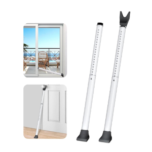 AceMining Upgraded Door Security Bar & Sliding Patio Bar, Heavy Duty Stoppers Adjustable Jammer for Home, Apartment, Travel (2 Pack,White)