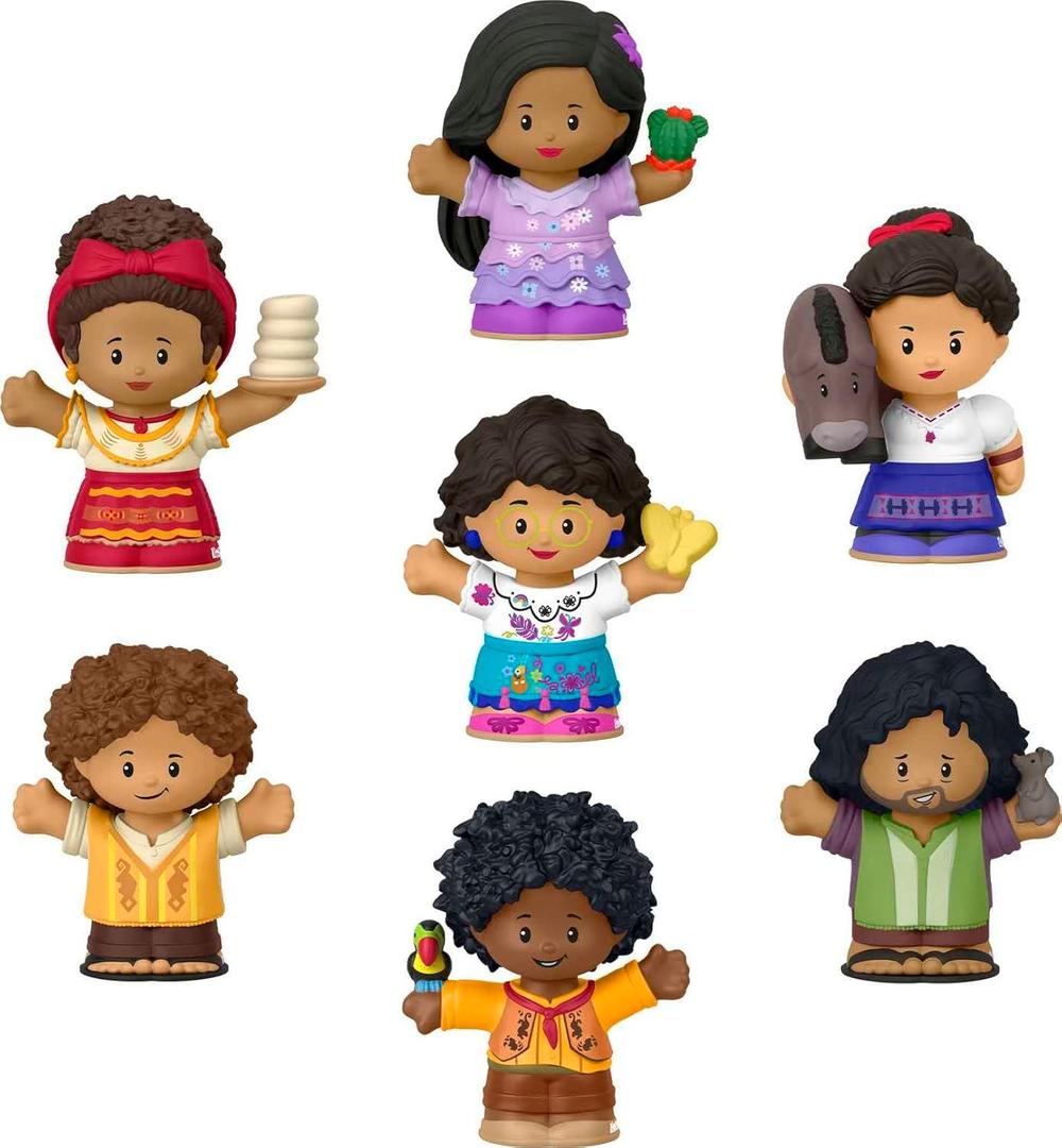 Fisher-Price Little People Toddler Toy Disney Encanto Figure Set, 7 Characters for Preschool Pretend Play Kids Ages 18+ Months (Amazon Exclusive) (Small)