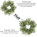 AMF0RESJ Green Eucalyptus Wreaths for Front Door Spring Summer Wreath with Eucalyptus Leaves,Olives Leaves,Mixed Berry for Indoor Outdoor Farmhouse Home Porch Wall Window Festival Wedding Decor