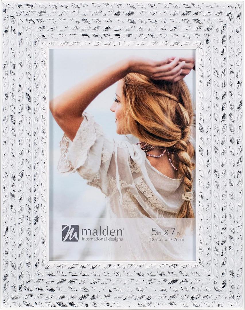 Malden WHITE WHEAT 5x7 frame (r) - 5x7