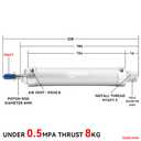 Pneumatic 16mm Bore 100mm Stroke Air Cylinder Double Action with 2Pcs 6mm Fitting MAL16x100