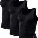 NELEUS Men's 3 Pack Athletic Compression Under Base Layer Sport Tank Top XS