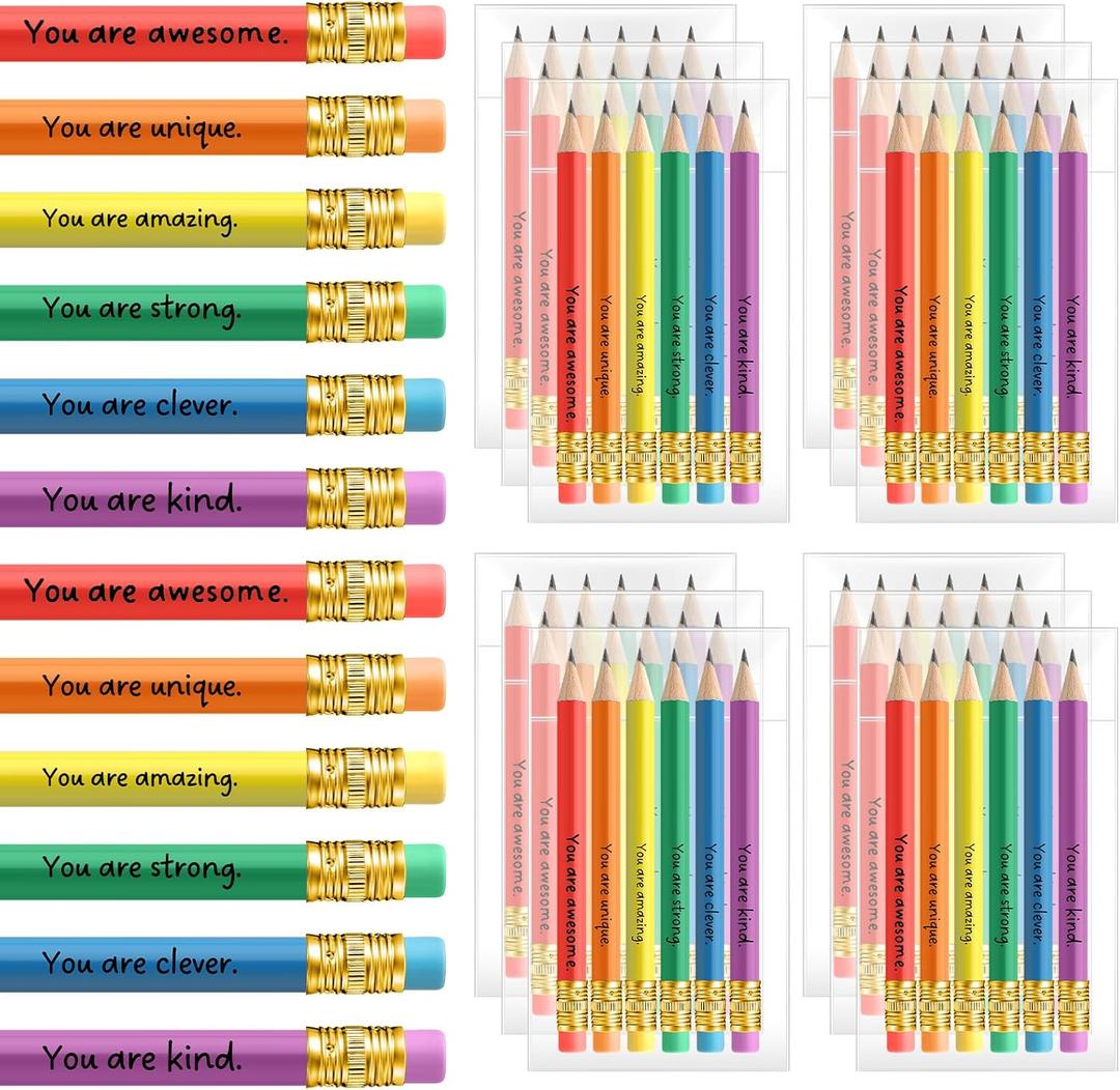 Spakon 12 Pack End of Year Student Gifts Inspirational Pencils Student Gift from Teacher Pencil for Kid Motivational Sharpened Pencil Classroom Graduation Gifts for Kids (Multicolor)