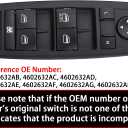 8 PINS +13 PINS Check Required.Power Window Switch fits for 2008-2012 Jeep Liberty & Dodge Nitro,2009-2010 Dodge Journey,4602632AB 4602632AD 4602632AC Driver Side Control switches(Green Light)