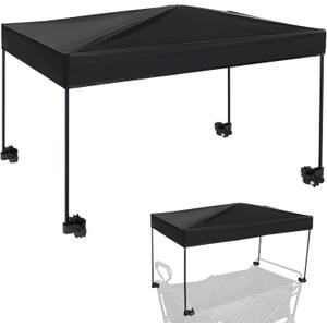 Wagon Canopy Cover Garden Push Awning Portable Outdoor Stroller Accessories Awning for Garden Wagon,Shopping,Camping (Suitable for Folded,Gathering Folded Wagon) 19.7 * 35.4 inches