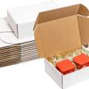 Wowxyz Shipping Boxes 12x9x4 Inches 20 Pack Corrugated Cardboard Mailing Boxes for Small Business - Medium White Literature Mailer Packaging Supplies