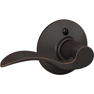 Schlage F170 ACC 716 LH Left Handed Accent Door Lever, One Sided Non-Turning Dummy Door Handle, Aged Bronze