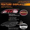 2PC Rear Bumper Reflectors Light,Brake Tail Light Lamps Compatible with for Ford Focus 2012-2018 & Hatchback 2012-2014Not fit ST SEL,LED Reflector DRL Turn Signal Lights Kit (Smoked)