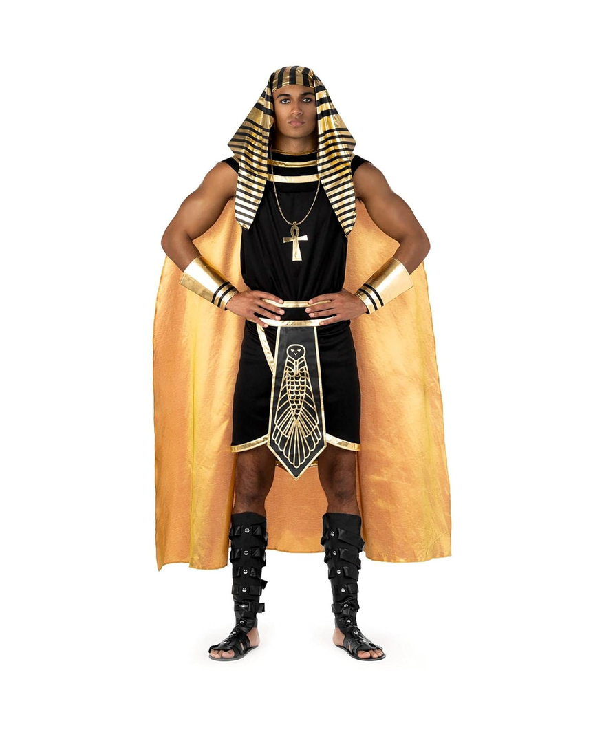 Morph Egyptian Costume Men, Pharaoh Costume Men, Egyptian Halloween Costumes For Adults Size S