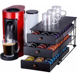 For Nespresso Pods Holder Vertuo Pod Holder for Vertuoline Capsules (90 pods-3tiers)