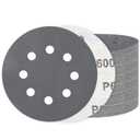 100PCS 5 Inch Hook and Loop Sanding Discs 600 Grit, 8 Hole Wet Dry Orbital Sander Sand Paper, Silicon Carbide Sandpaper for Automotive Wood Metal Glass