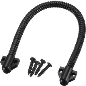 uxcell 1 Pcs Flexible Door Loop Wire Protection Sleeving Armored Door Wire Conduit Power Transfer Loop Armored Cable Protector Sleeve with Ends 400mm x 9.5mm